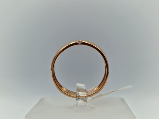 Zelta gredzens ar cirkoniju, 2.16 g, izm. 17.5