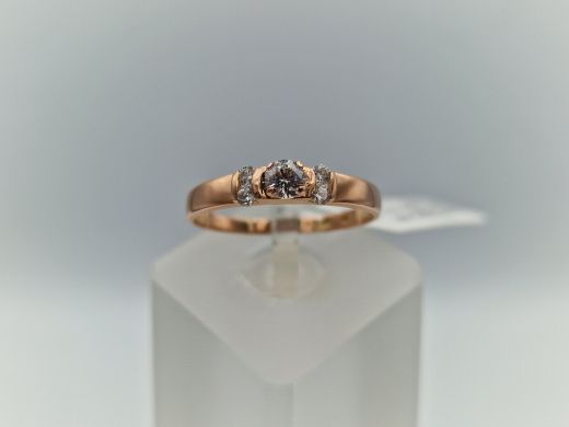 Zelta gredzens ar cirkoniju, 1.58 g, izm. 18.5