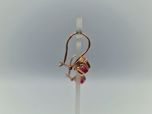 Zelta auskari ar koraļļi, 3.91 g