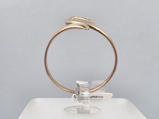 Gold ring with zircon, 2.02 g, size 18
