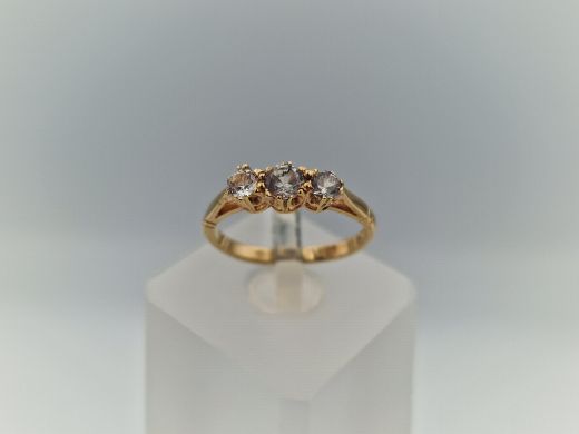 Zelta gredzens ar cirkoniju, 1.59 g, izm. 16