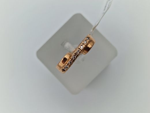 Золотое кольцо с цирконом, 4.1 г, разм. 16