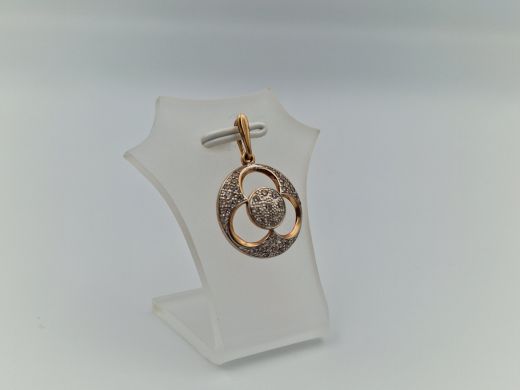 Zelta kulons ar cirkoniju, 2.19 g