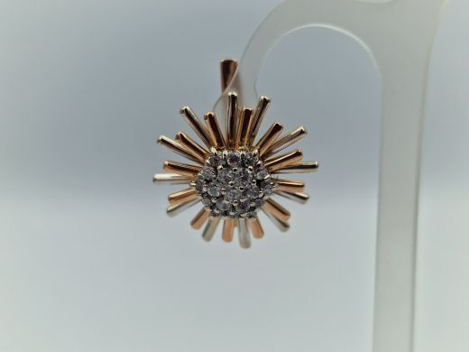 Zelta auskari ar cirkoniju, 14.41 g