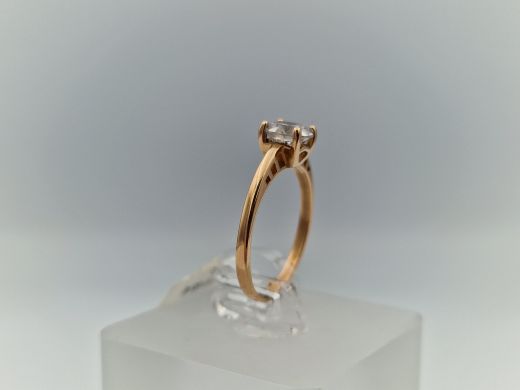 Zelta gredzens ar cirkoniju, 1.85 g, izm. 16.2