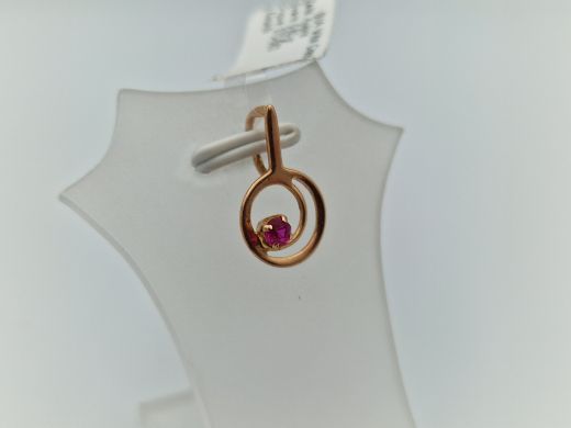 Золотой кулон с кораллом, 0.6 г