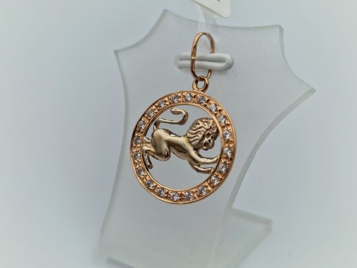 Zelta kulons ar cirkoniju, 2.35 g