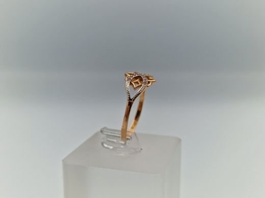 Zelta gredzens ar cirkoniju, 1.86 g, izm. 18.5