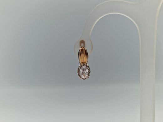 Zelta auskari ar cirkoniju, 2.59 g