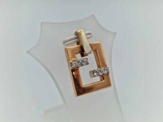 Zelta kulons ar cirkoniju, 6.57 g