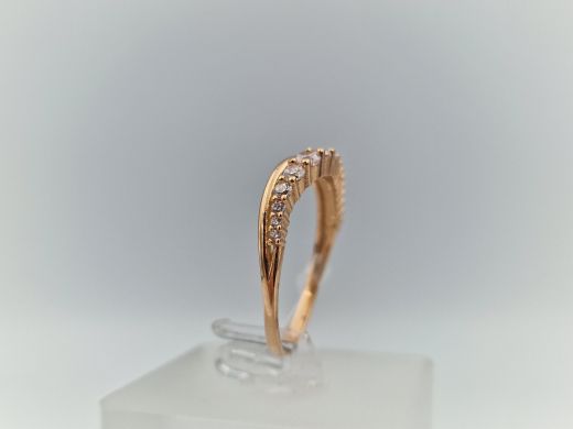 Zelta gredzens ar cirkoniju, 2.44 g, izm. 19