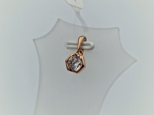 Золотой кулон с цирконом, 0.81 г