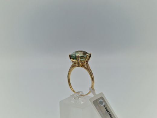 Zelta gredzens ar briljantiem, 5.47 g, izm. 19