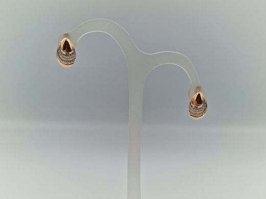Zelta auskari ar cirkoniju, 2.93 g