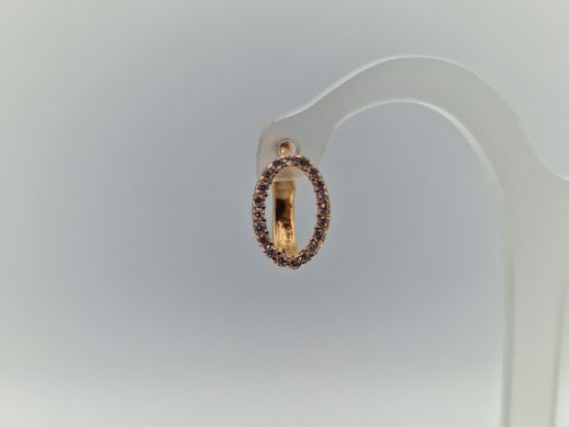 Zelta auskari ar cirkoniju, 1.61 g