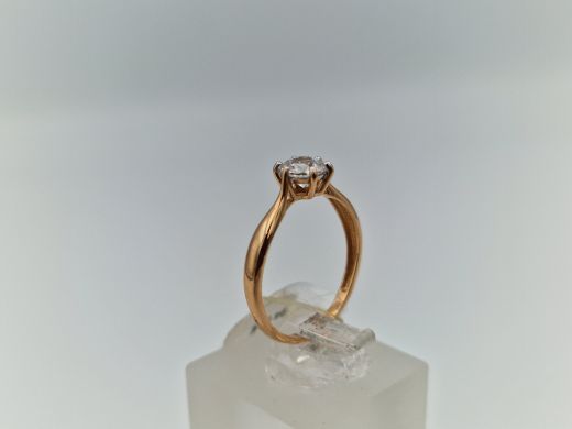 Zelta gredzens ar cirkoniju, 1.26 g, izm. 16