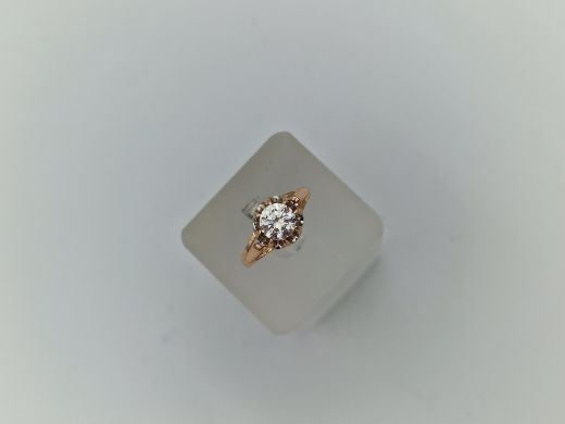 Zelta gredzens ar cirkoniju, 2.04 g, izm. 16.5