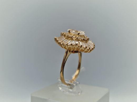 Zelta gredzens ar cirkoniju, 5.94 g, izm. 16.5