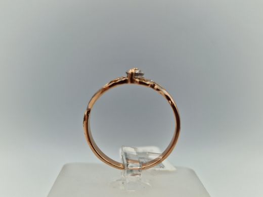 Zelta gredzens ar cirkoniju, 2.21 g, izm. 18.2