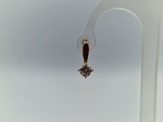 Zelta auskari ar cirkoniju, 1.27 g