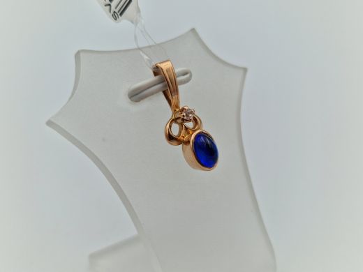 Золотой кулон с цирконом, 1.2 г