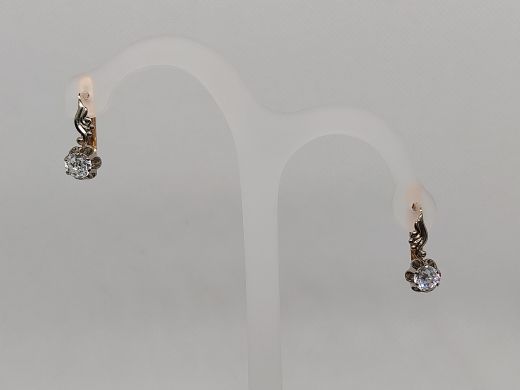 Zelta auskari ar cirkoniju, 3.74 g