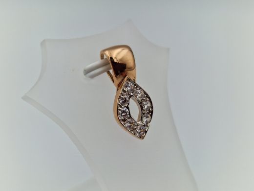 Zelta kulons ar cirkoniju, 1.67 g