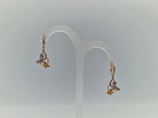 Zelta auskari ar cirkoniju, 4.26 g