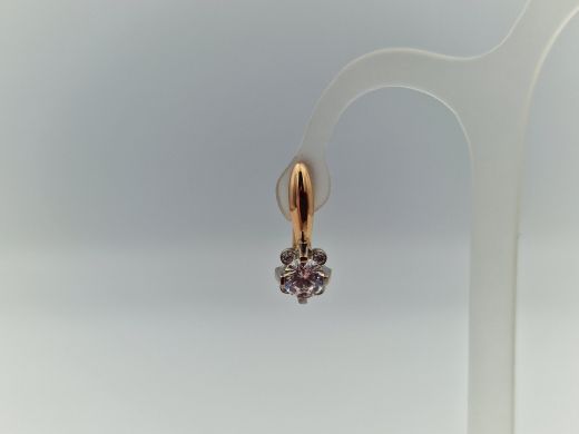 Zelta auskari ar cirkoniju, 2.96 g