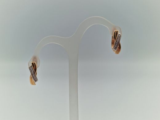 Zelta auskari ar cirkoniju, 1.65 g