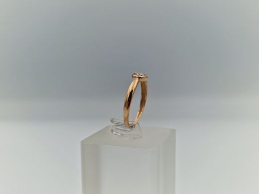 Zelta gredzens ar cirkoniju, 1.37 g, izm. 18