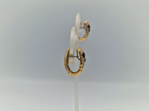 Zelta auskari ar briljantu, 14.29 g