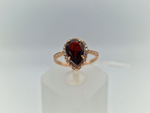 Zelta gredzens ar cirkoniju, 2.05 g, izm. 17