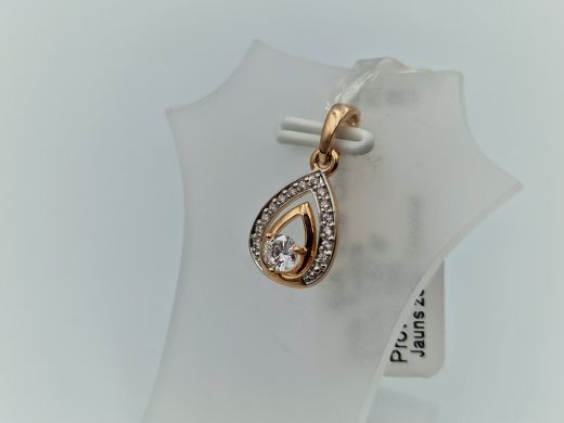 Zelta kulons ar cirkoniju, 0.85 g