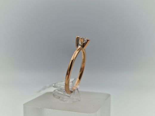 Zelta gredzens ar cirkoniju, 2.16 g, izm. 17.2