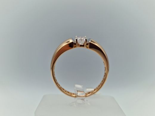 Zelta gredzens ar cirkoniju, 2.43 g, izm. 20