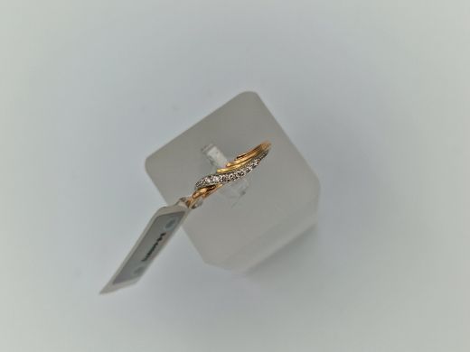 Золотое кольцо с бриллиантом, 3.07 г, разм. 17.5