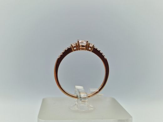 Zelta gredzens ar cirkoniju, 1.39 g, izm. 17.5