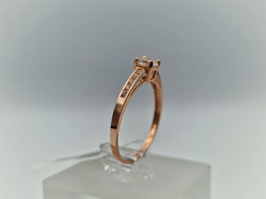 Zelta gredzens ar cirkoniju, 1.45 g, izm. 18.5