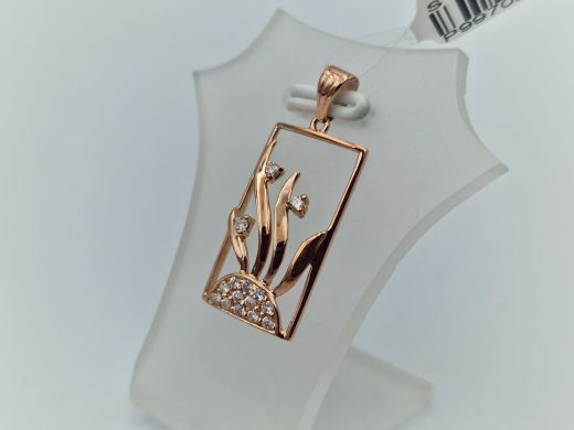 Zelta kulons ar cirkoniju, 1.27 g