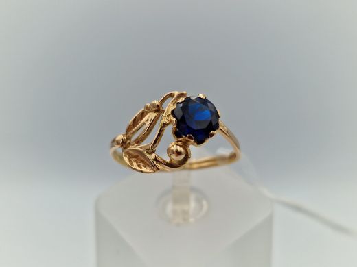 Zelta gredzens ar cirkoniju, 2.35 g, izm. 18.5