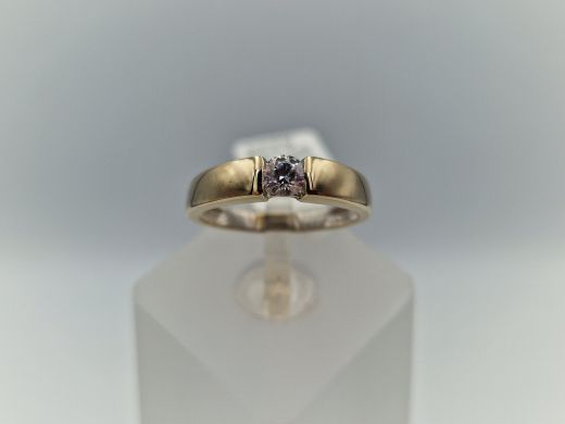 Zelta gredzens ar cirkoniju, 2.11 g, izm. 16.5