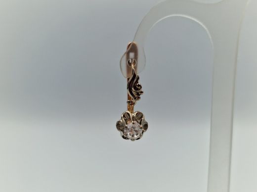 Zelta auskari ar cirkoniju, 3.71 g