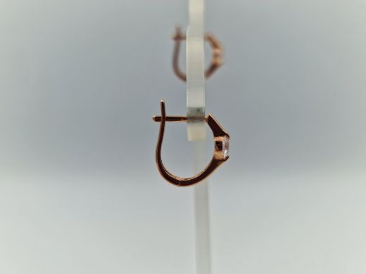 Zelta auskari ar cirkoniju, 1.26 g