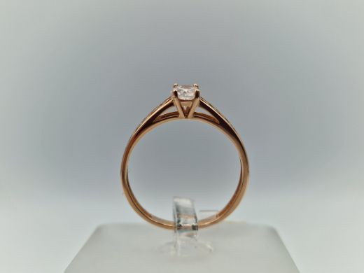 Zelta gredzens ar cirkoniju, 1.68 g, izm. 17.5