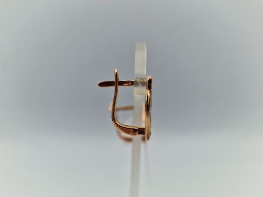 Золотые серьги с бриллиантом, 2.37 г