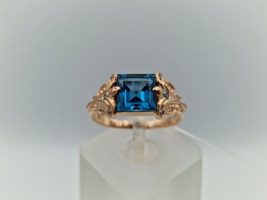 Zelta gredzens ar cirkoniju, 4.75 g, izm. 19.5