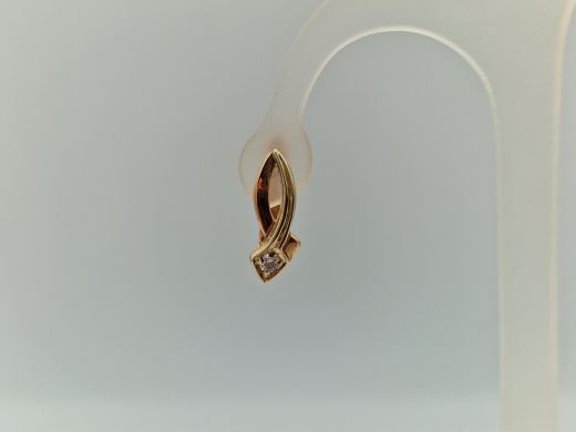 Zelta auskari ar cirkoniju, 3.55 g