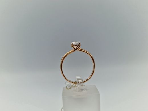 Zelta gredzens ar cirkoniju, 1.66 g, izm. 18