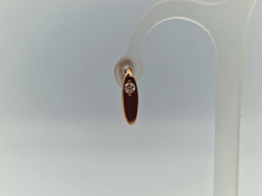 Zelta auskari ar cirkoniju, 1.52 g